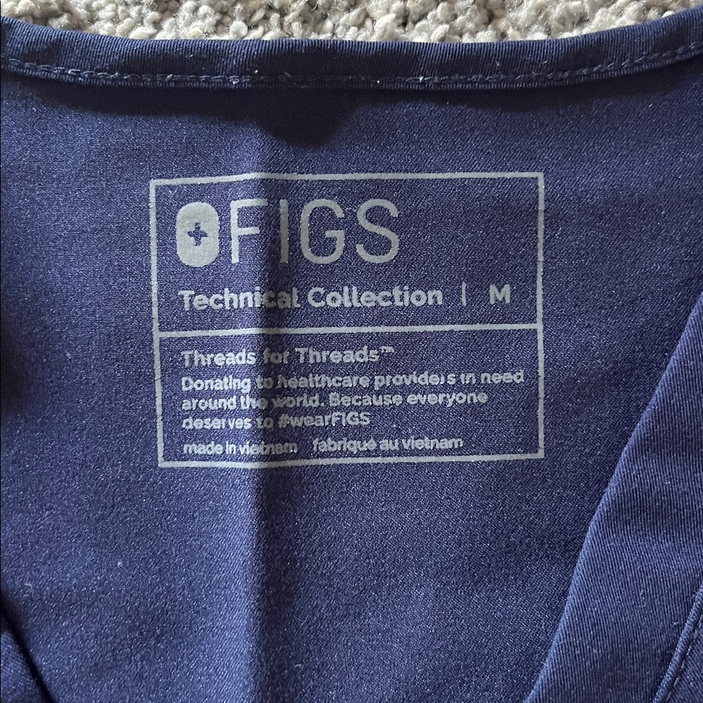 Figs Navy Blue Scrub Top - Picture 2 of 2